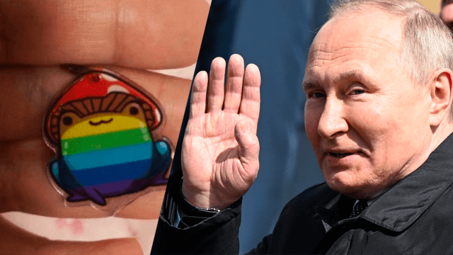 Russia LGBTI donna arrestata per orecchini rainbow