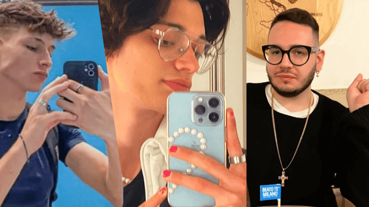 Douglas Carolo (foto TikTok di Carolo), Michele Caglioni (foto Instagram Caglioni), Andrea Bossi (foto TikTok)
