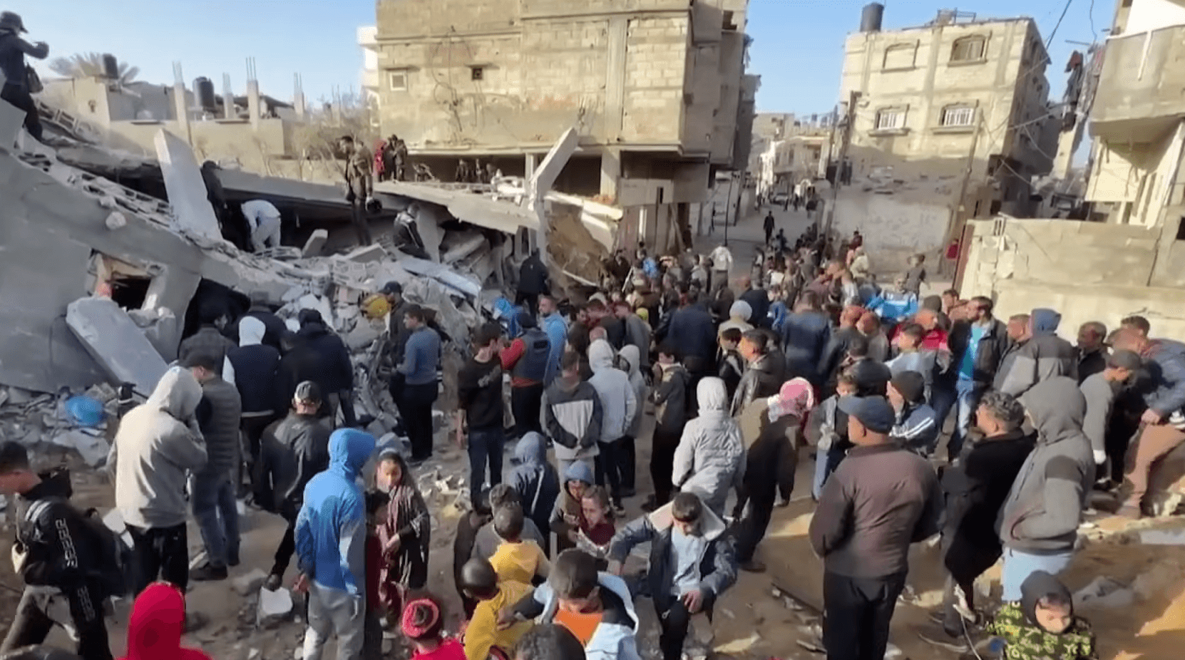 Bombardamento a Rafah nella Striscia di Gaza il 4 marzo