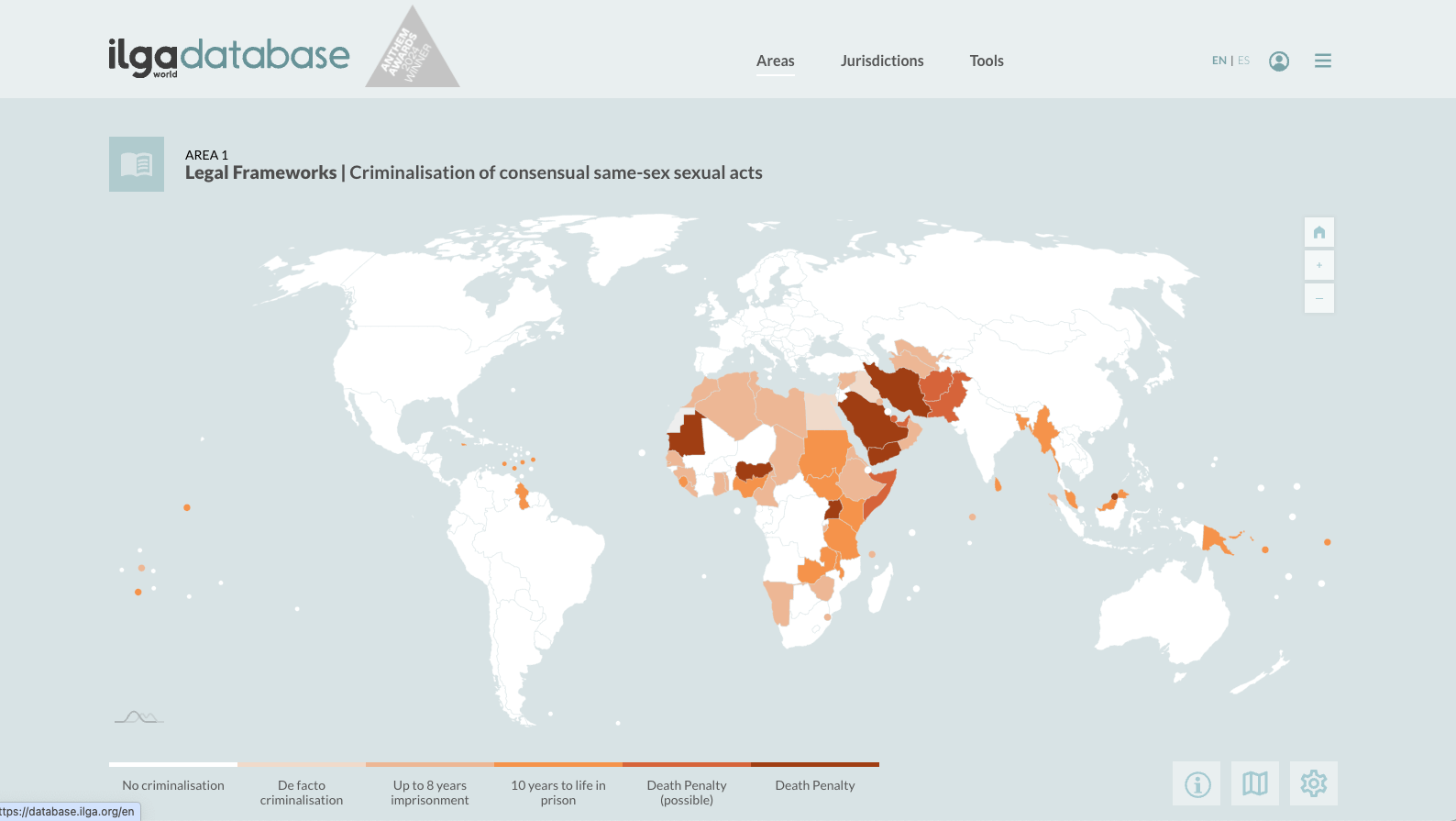 Omosessualita illegale Mappa dei paese che criminlnalizzano ILGA