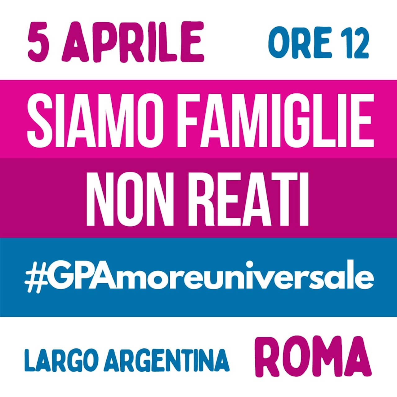 Venerdì 5 aprile ore 12 a Roma flashmob contro il DDL Varchi "GPA reato universale" del governo Meloni - Presidio - Gay.it