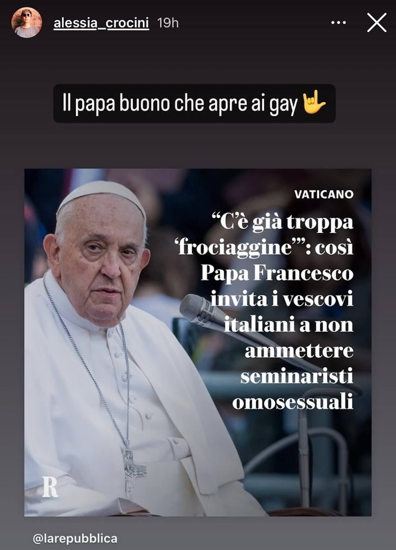 Papa Francesco e l'attacco ai seminaristi gay, le reazioni della comunità LGBTQIA+ italiana - Alessia Crocini - Gay.it