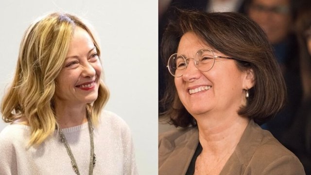 Roccella e Meloni: "Ci sono le femmine e ci sono i maschi. No teoria gender nelle scuole. GPA disumana" - Giorgia Meloni e Eugenia Roccella - Gay.it