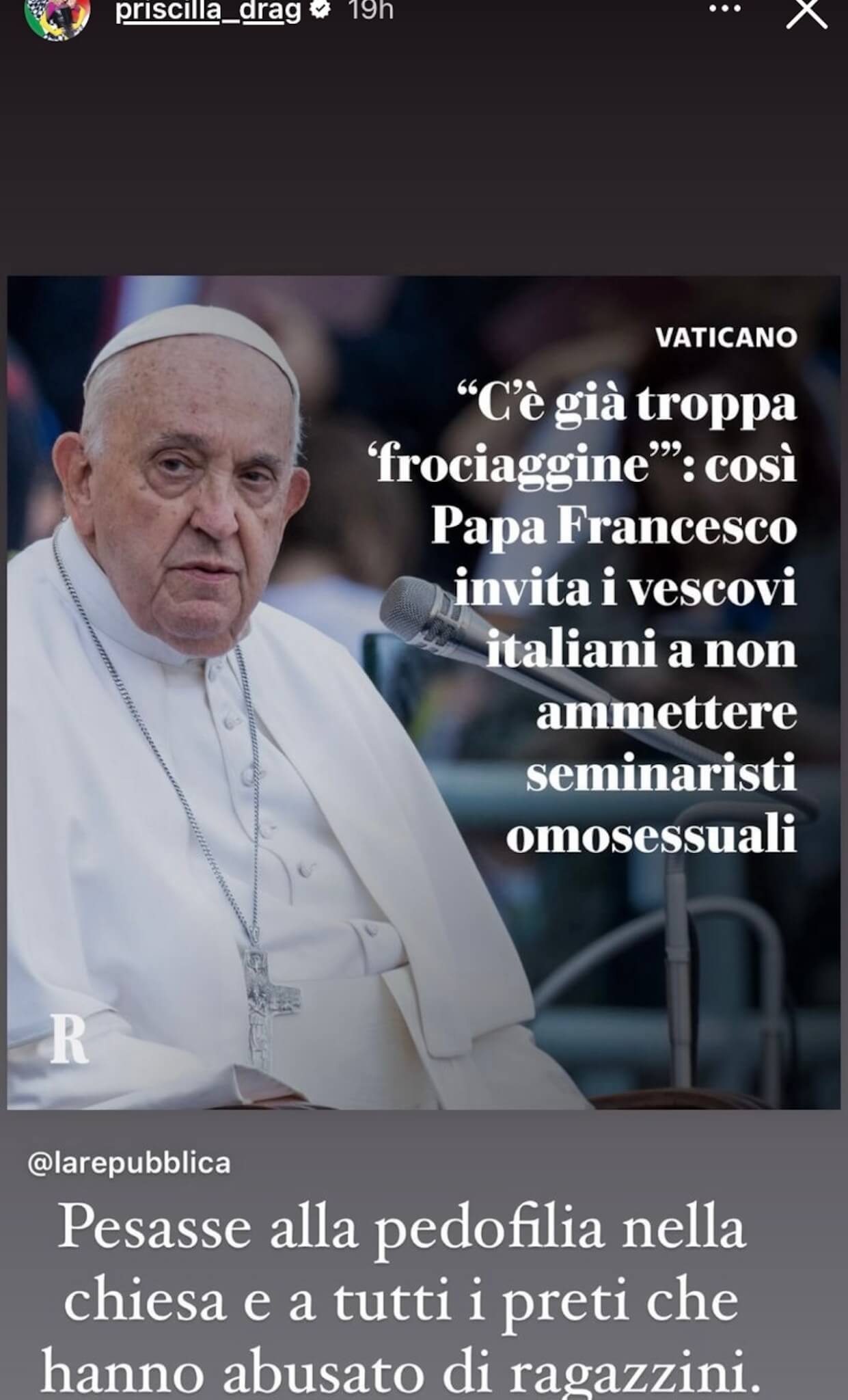 Papa Francesco e l'attacco ai seminaristi gay, le reazioni della comunità LGBTQIA+ italiana - Priscilla - Gay.it