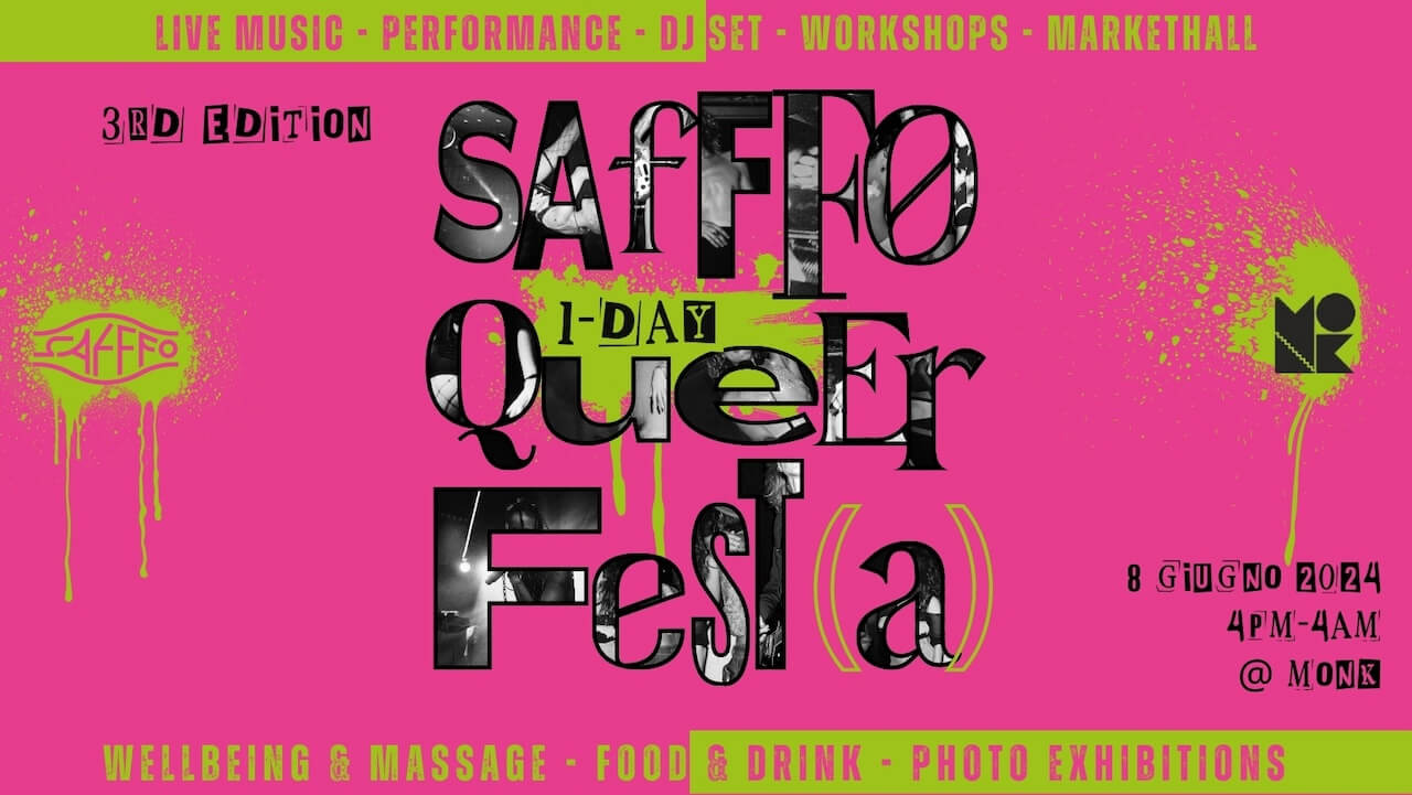 Safffo, a Roma la 3a edizione del Festival che promuove l’espressione artistica LGBTQIA+ indipendente