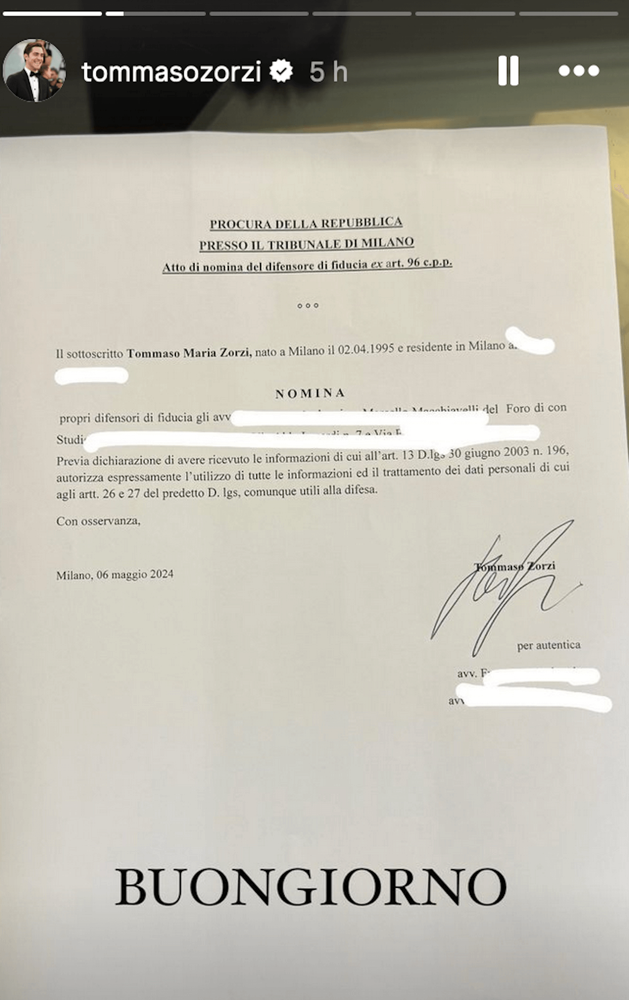 Tommaso Zorzi si rivolge agli avvocati: "La gente ha un po' il senso di impunità, se vuoi rompere il ca**o paghi" - Tommaso Zorzi denuncia - Gay.it