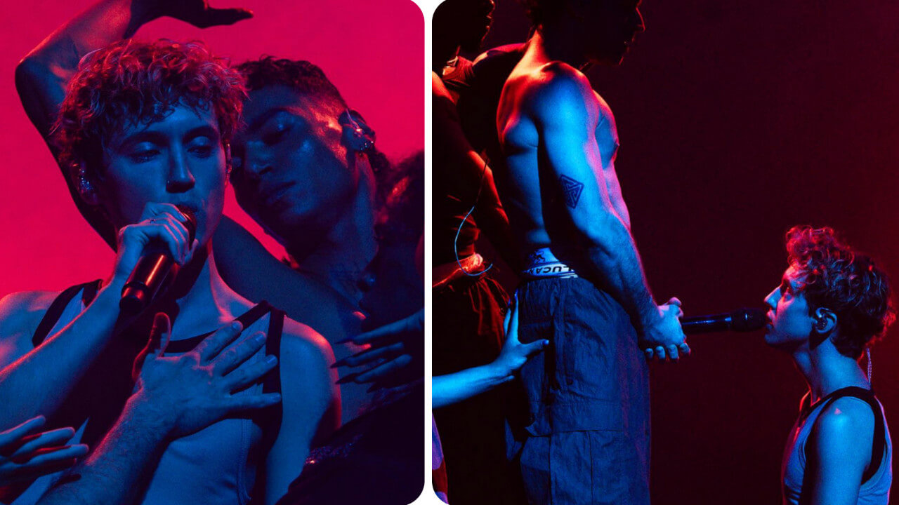 Troye Sivan fiero e sfacciato simula un rapporto orale nel nuovo tour
