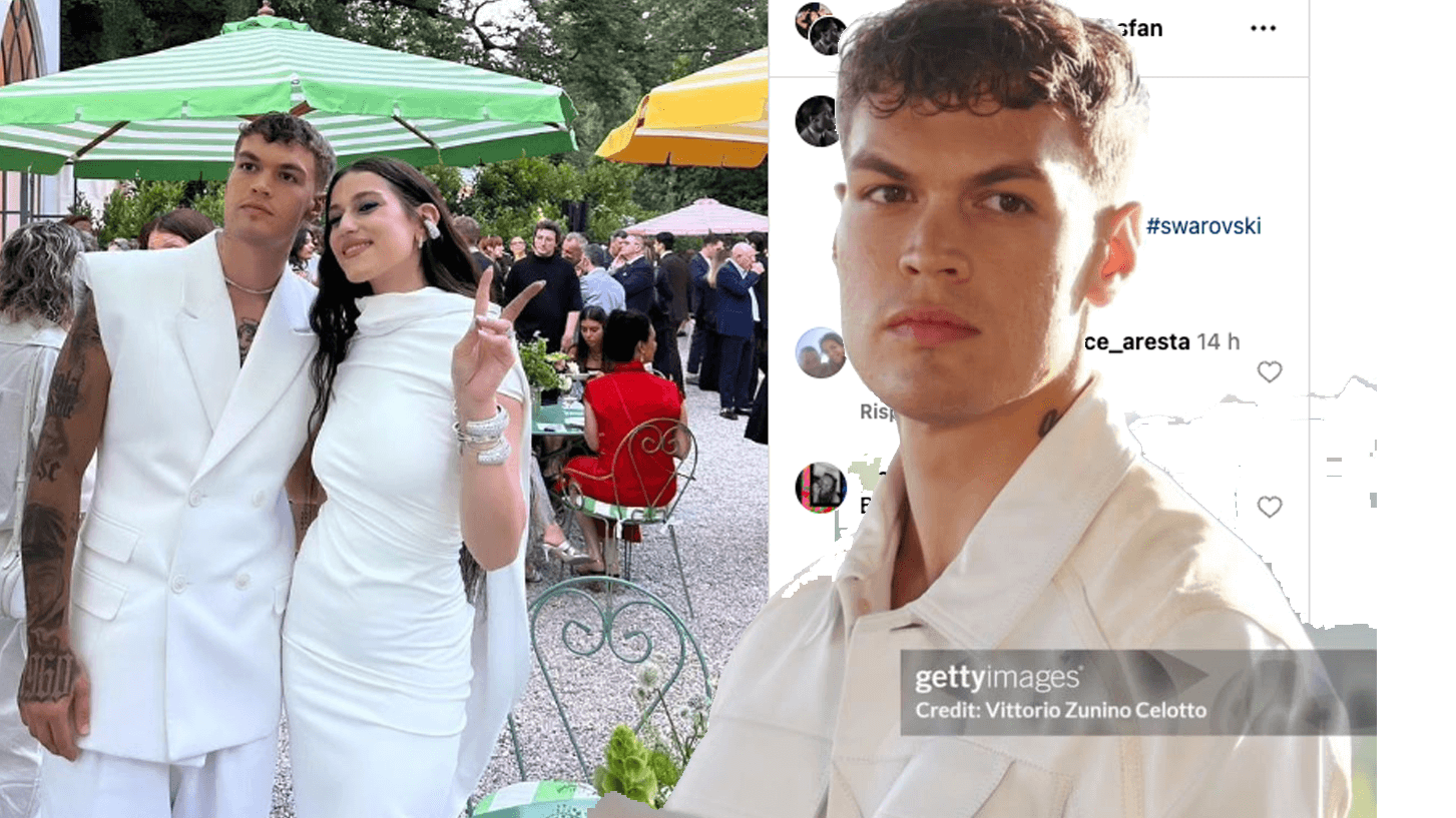 Blanco e Gaia alla festai di Swarosky