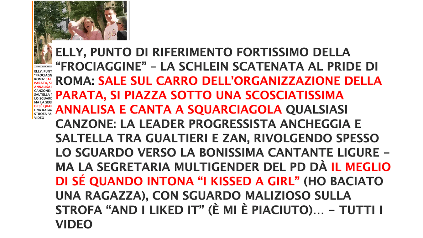 Elly Schlein Annalisa Gossip