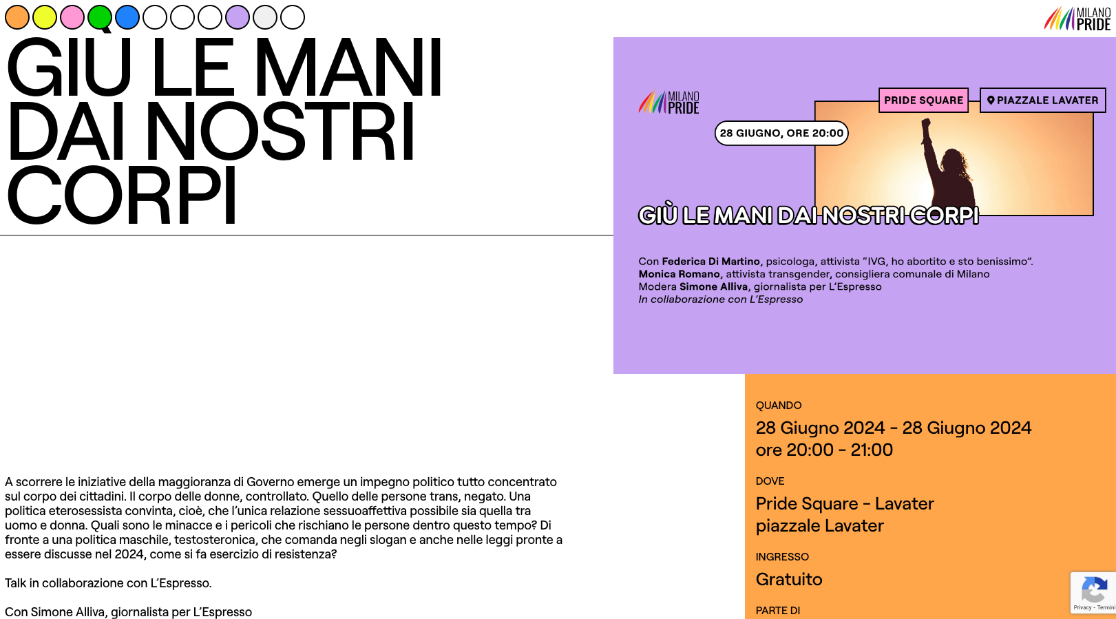 Milano Pride Talk 28 Giugno 2024 - https://www.milanopride.it/it/events/giu-le-mani-dai-nostri-corpi/