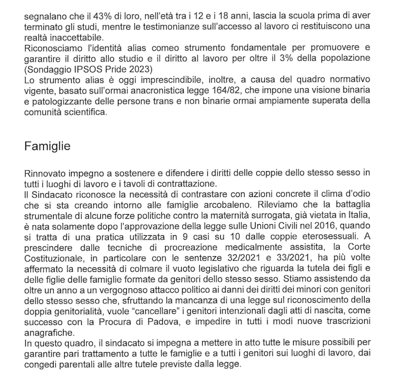 CGIL e associazioni LGBTQIA+ hanno sottoscritto un protocollo d'intesa per la difesa dei diritti - PROTOCOLLO DINTESA CGIL CON LE ASSOCIAZIOINI LGBTQIA 4 - Gay.it