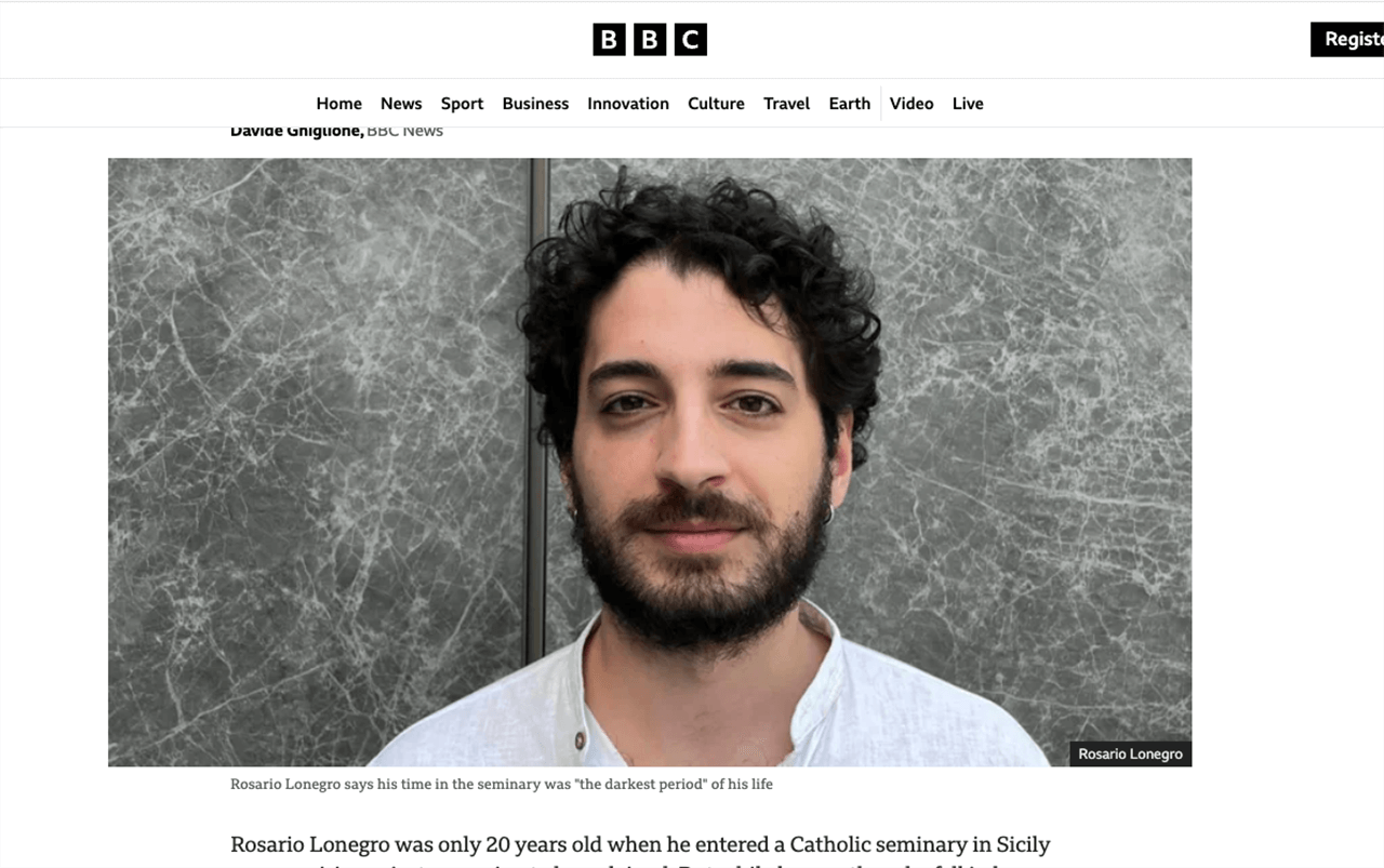 La Bbc intervista Rosario Lonegro, italiano sottoposto all’orrore delle terapie di conversione: “Il periodo più buio della mia vita”
