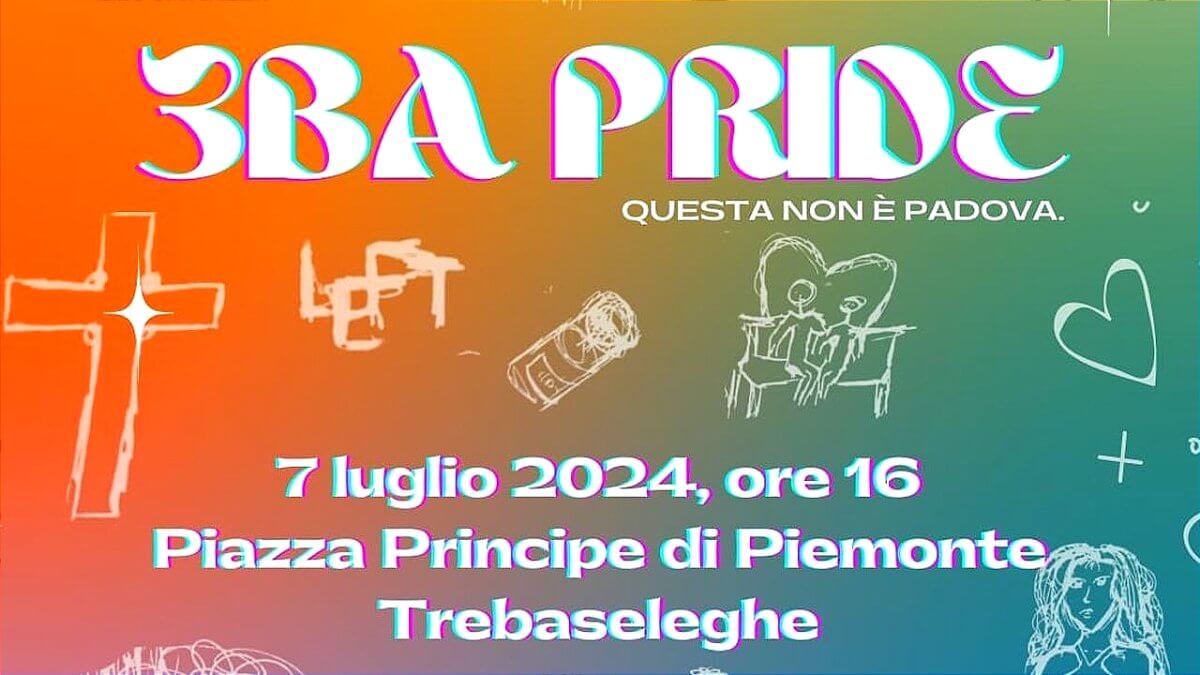 3BA Pride: domenica 7 luglio il primo pride di Trebaseleghe (PD)