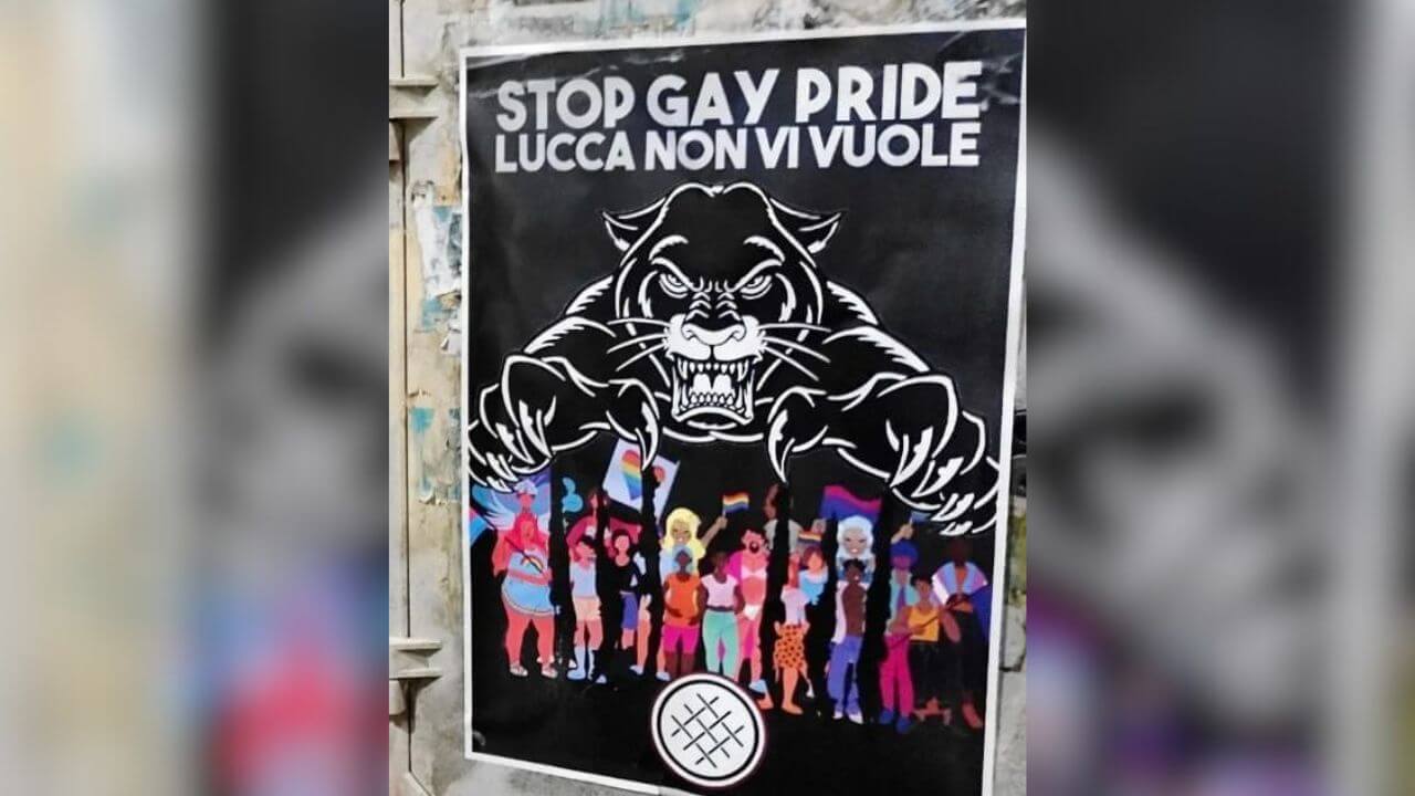 Un paese di fascisti: “Stop gay pride, Lucca non vi vuole” l’attacco contro il Toscana Pride 2024