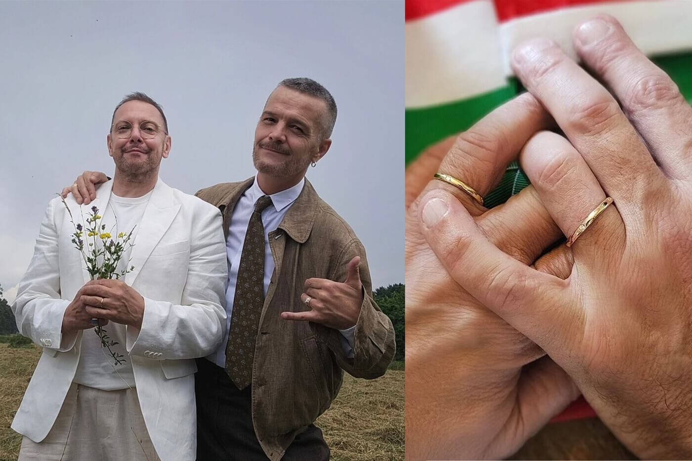 Danilo Bertazzi si è unito civilmente a Roberto Nozza: le foto