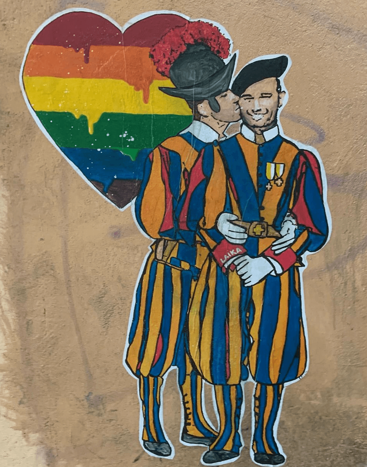 Intervista a Laika, autrice del gigantesco murale dedicato a Michela Murgia: "Per guardare al futuro insieme a lei" - Laika murale Vaticano - Gay.it