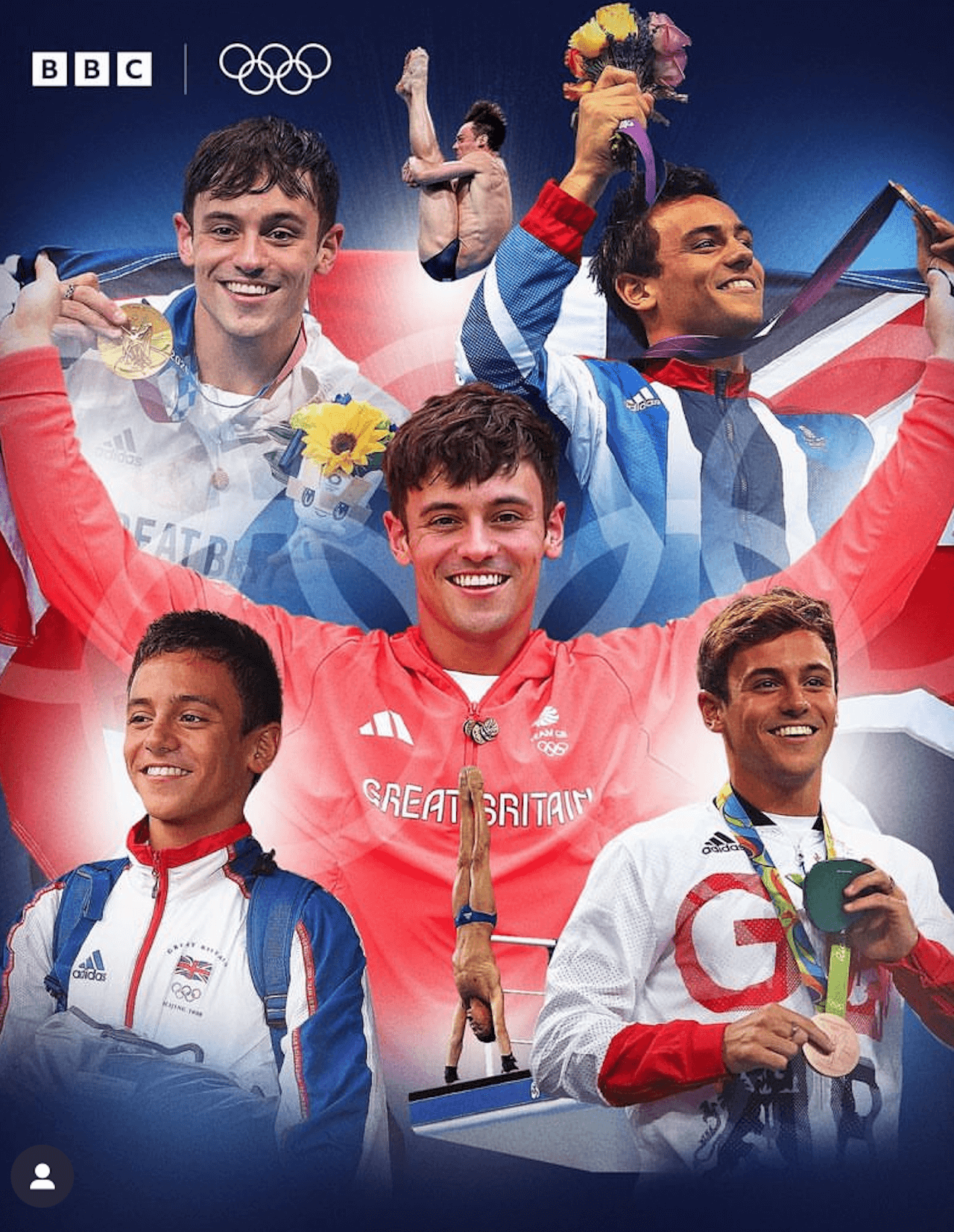Tom Daley vince la sua 5a medaglia olimpica davanti ai figli e a suo marito, sventolando un asciugamano rainbow - Tom Daley 1 - Gay.it