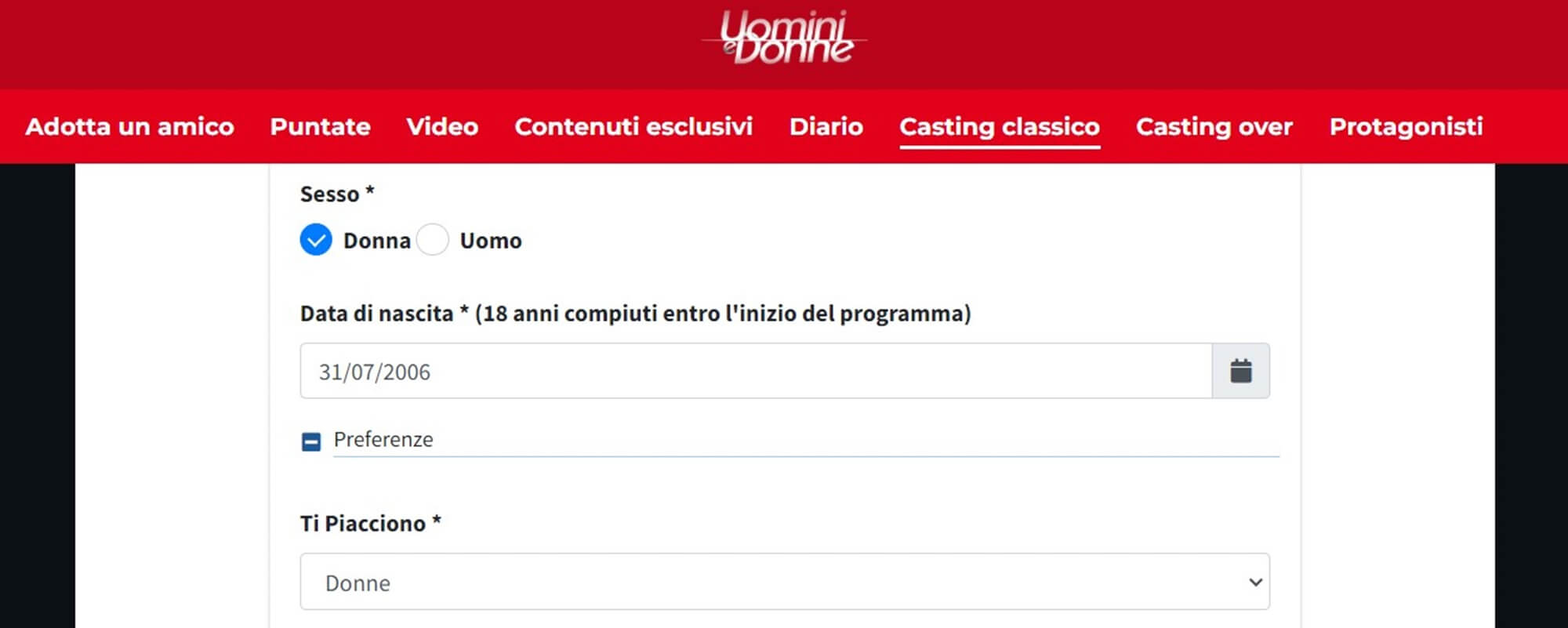 Casting Uomini e Donne 2024