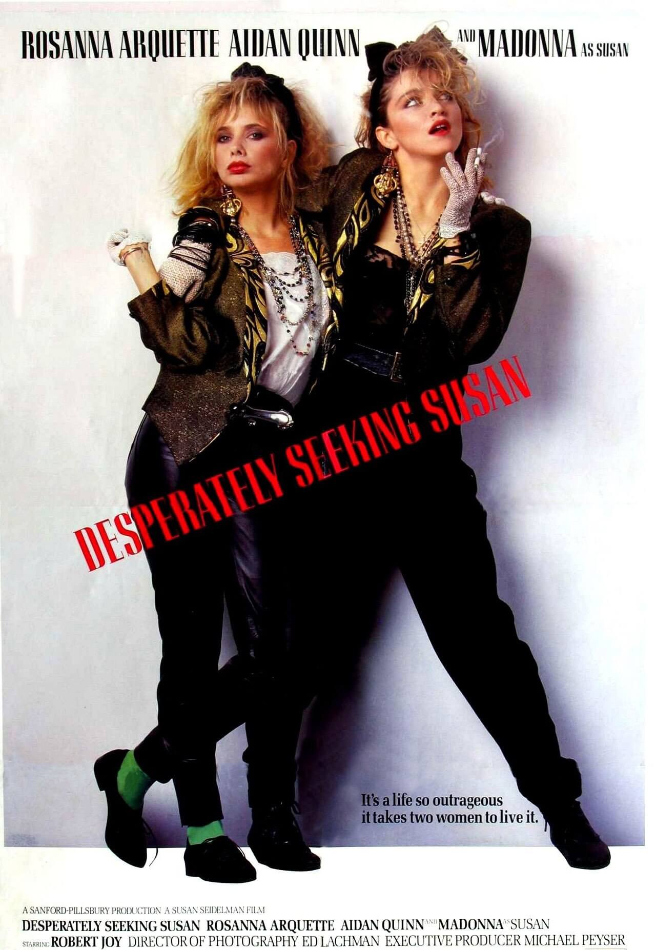 Rosanna Arquette chiama Madonna: "Perché non facciamo un sequel di Cercasi Susan disperatamente?" - poster Cercasi Susan disperatamente - Gay.it