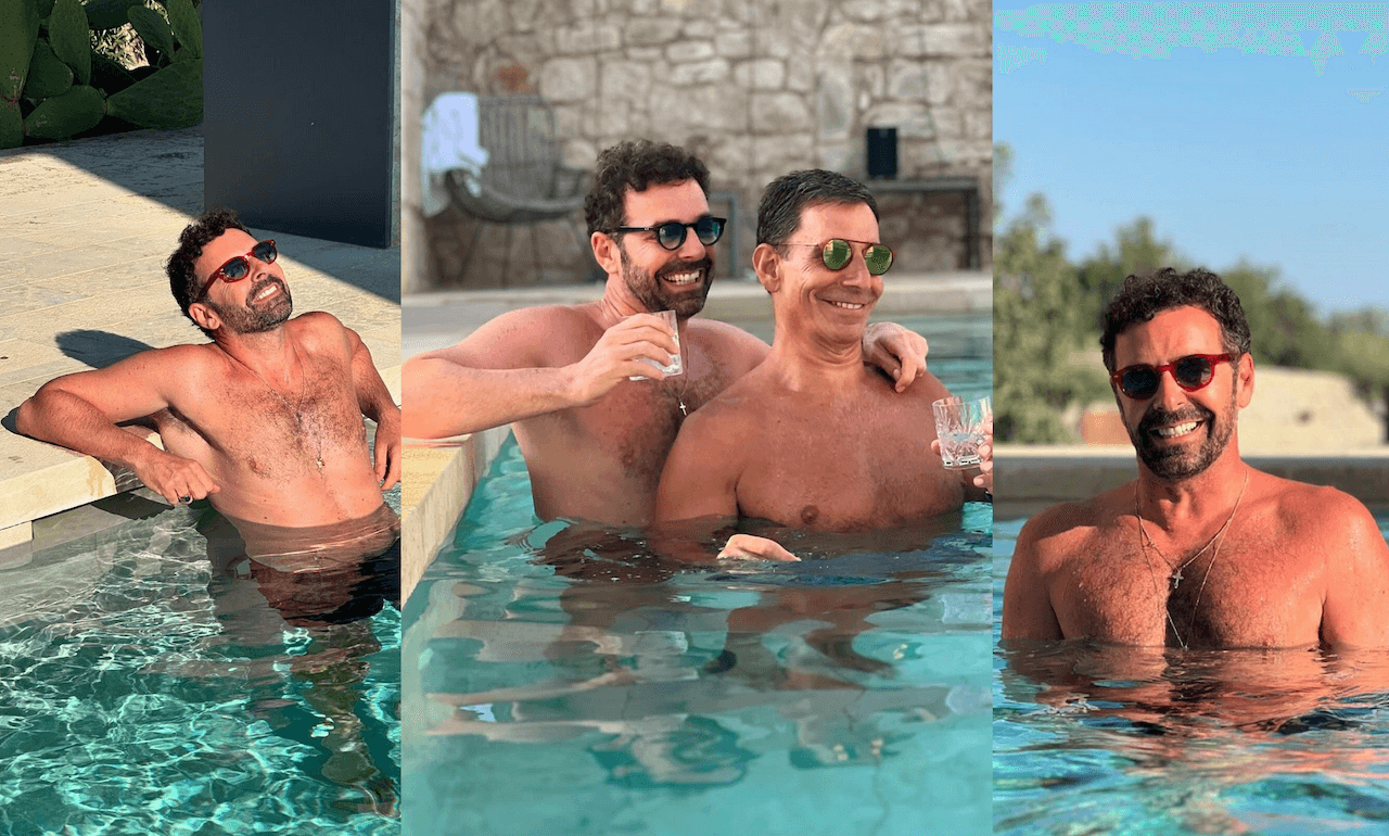 Alberto Matano e un'estate d'amore con Riccardo Mannino, le foto social