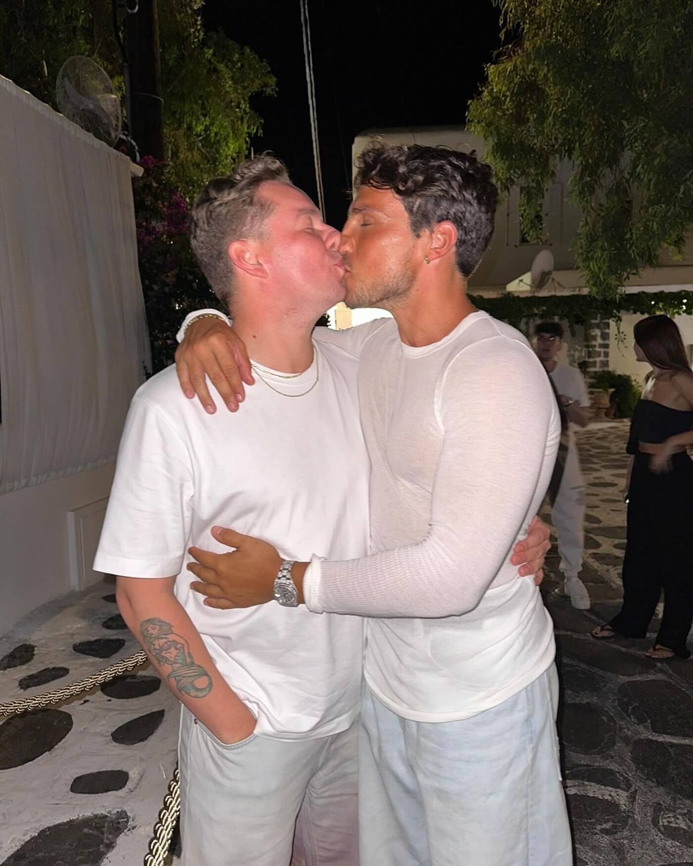 Luan Fraga e Daniele Dal Moro bacio