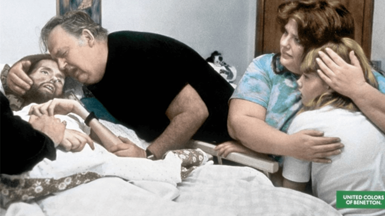Oliviero Toscani campagna HIV AIDS Benetton
