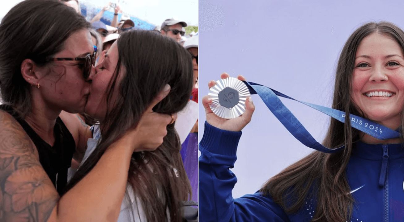 Perris Benegas, la ciclista BMX vince l’argento a Parigi 2024 e a fine gara bacia l’amata