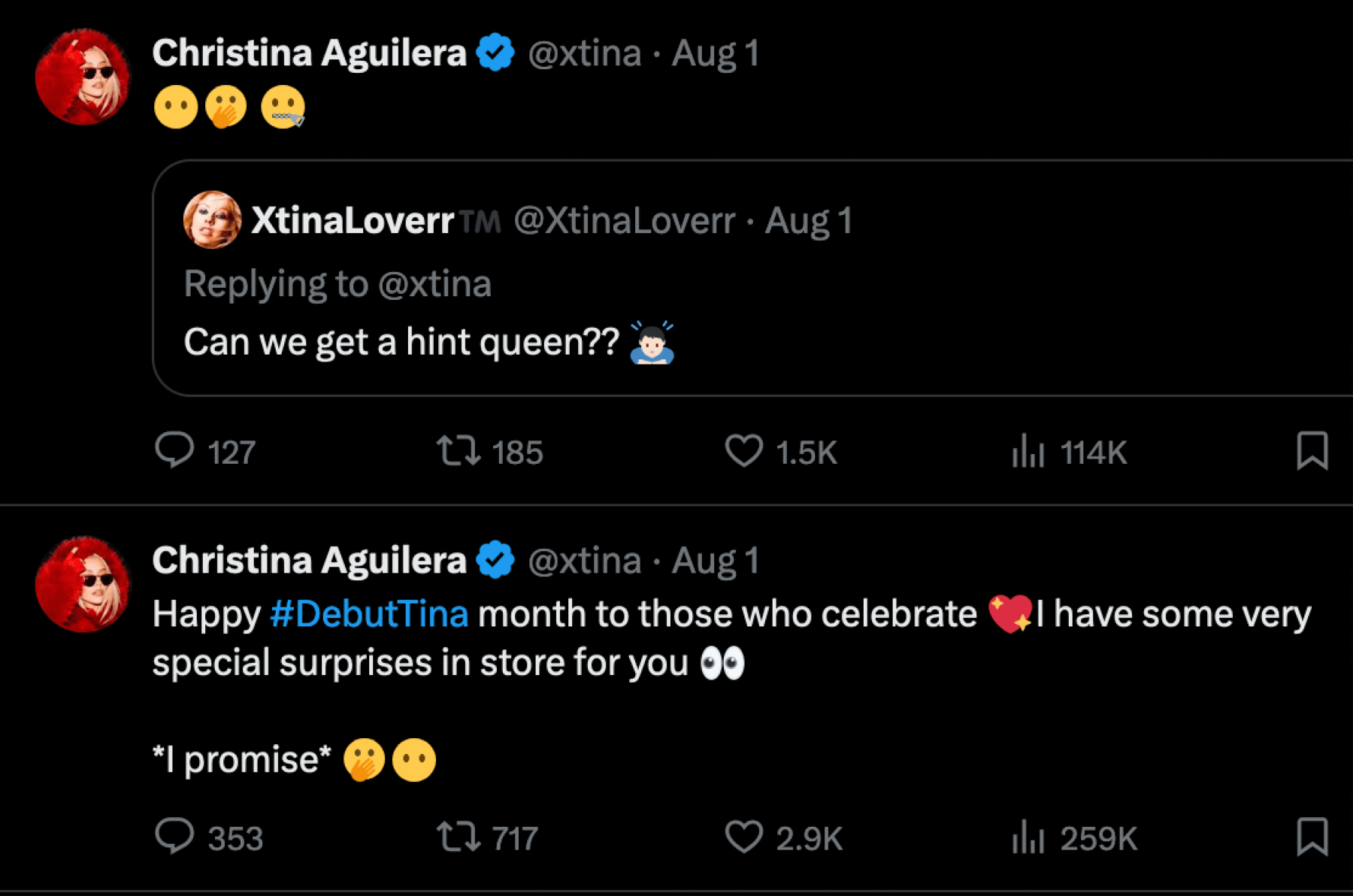 Christina Aguilera festeggia i 25 anni di carriera