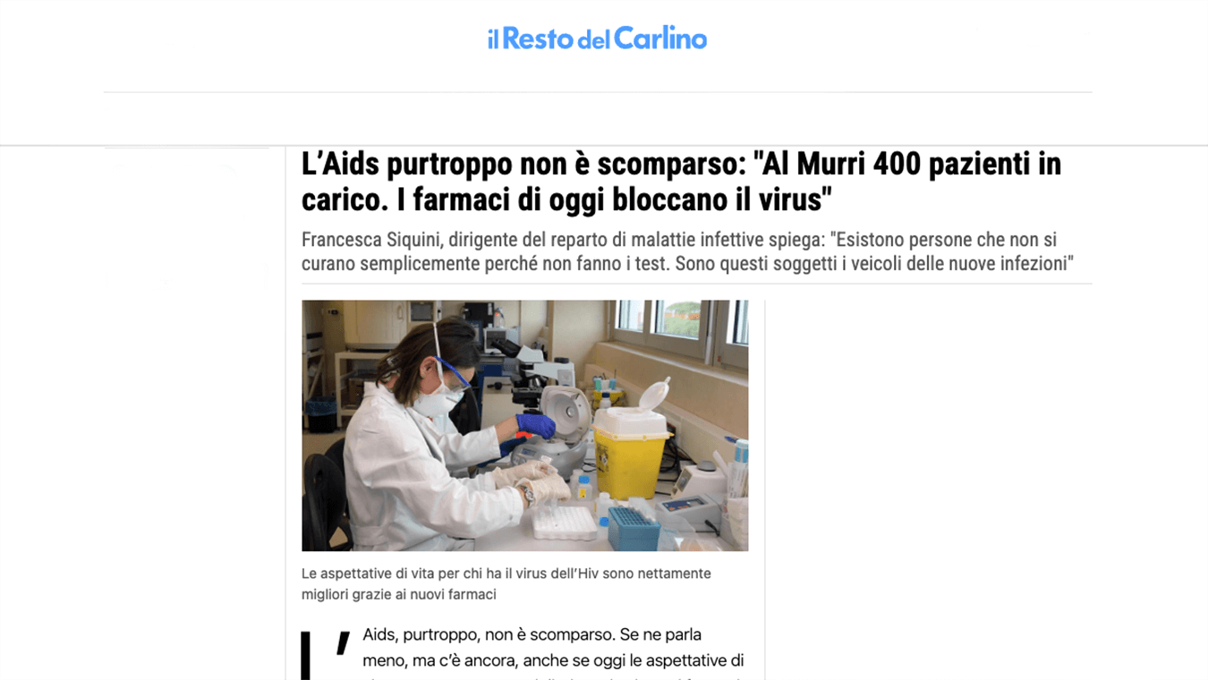 L’AIDS non è scomparso, 400 pazienti all’ospedale Murri “Ma i nuovi farmaci bloccano il virus”