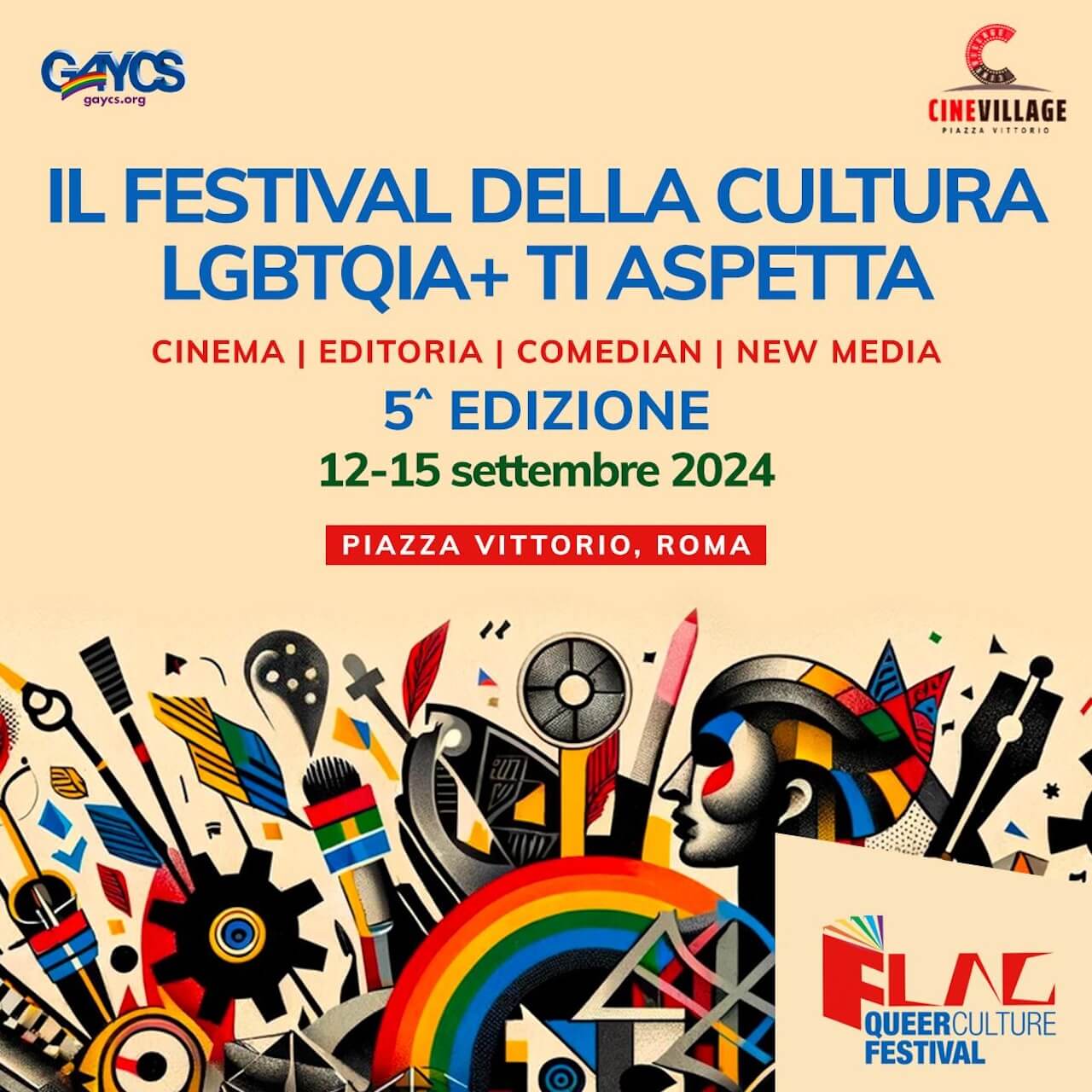 A Roma torna il FLAG - Queer Culture Festival, 5a edizione in piazza Vittorio con ingresso gratuito - FLAG Queer Culture Festival - Gay.it