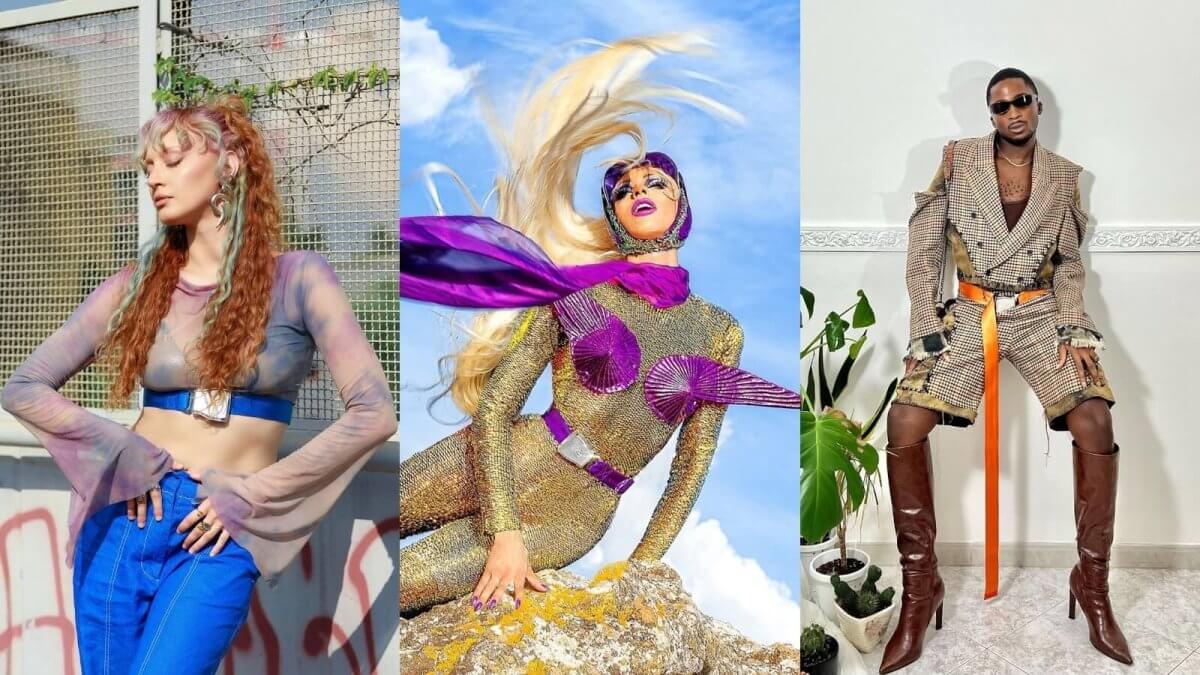 Una cintura nei colori dell’arcobaleno vola sulla Milano Fashion Week