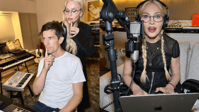 Madonna in studio di registrazione con Stuart Price, produttore del Confessions