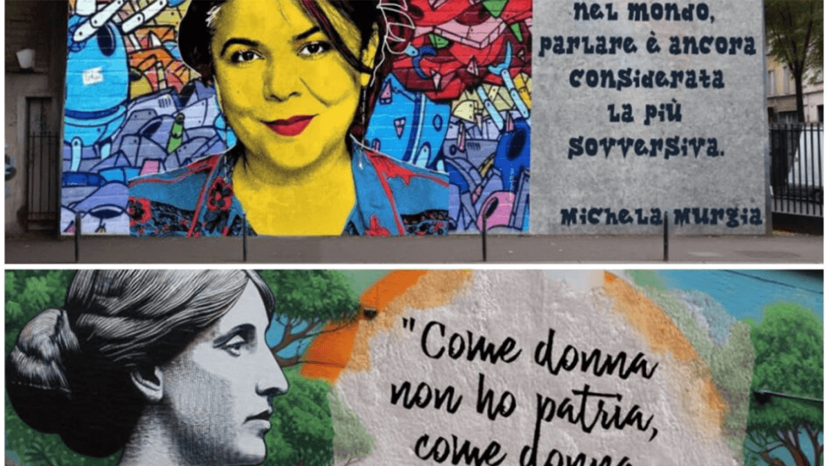 Portiamo Michale Murgia e Virginia Woolf insieme sui murales di tutta Italia