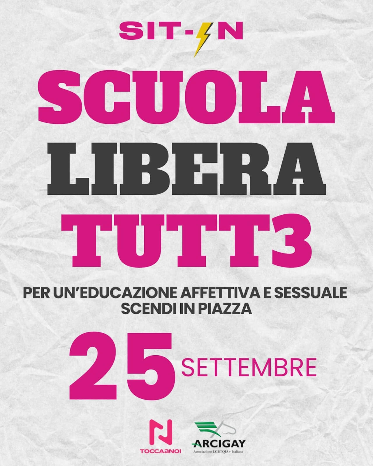 Oggi sit-in in tutta Italia per sostenere l’educazione sessuale e affettiva nelle scuole dopo la risoluzione anti-gender - SLT24 - Gay.it