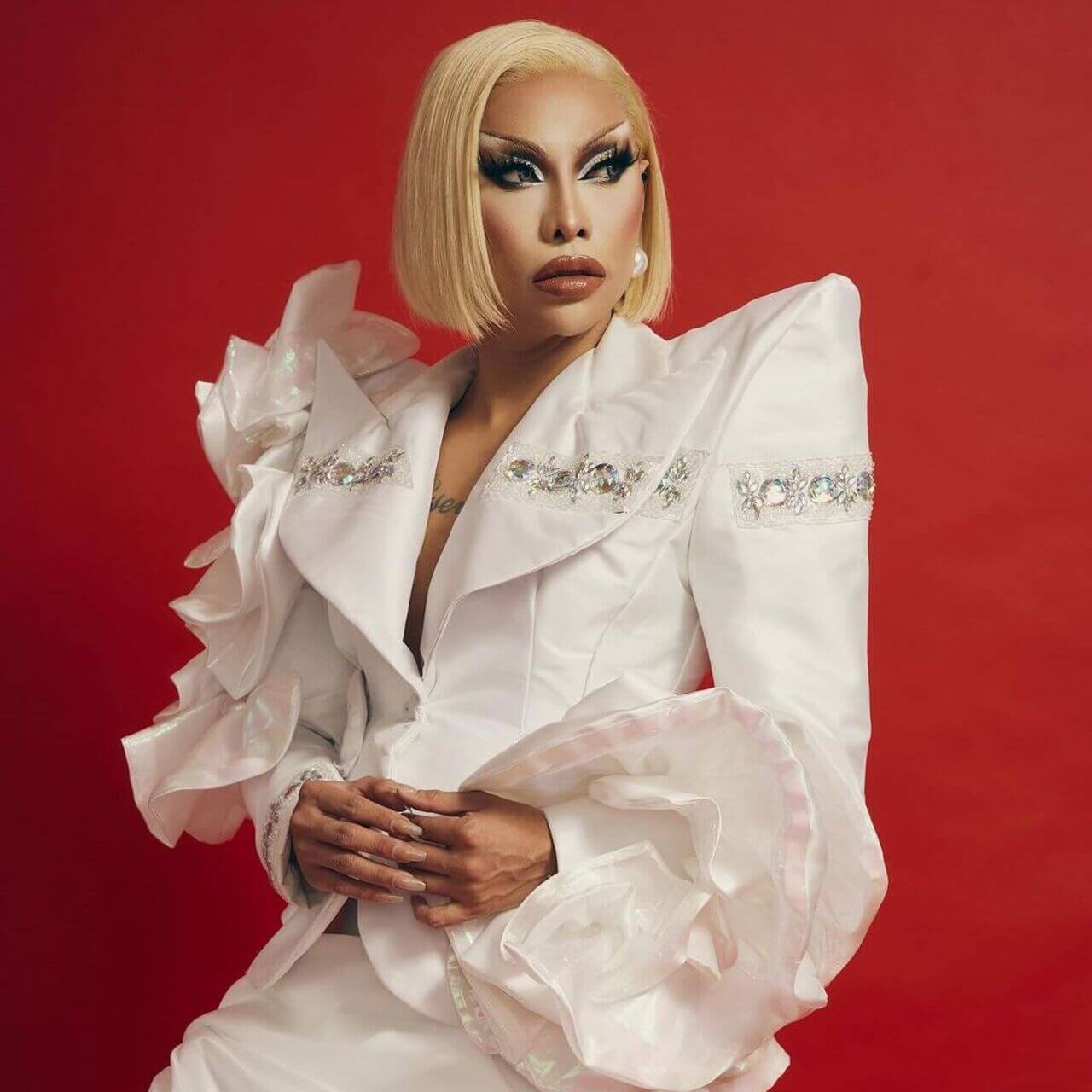 Eva Le Queen, concorrente di RuPaul's Drag Race Global All Stars 2024, paramount italia