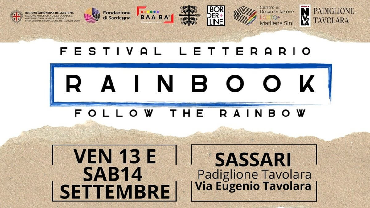 Rainbook Festival 2024: il 13 e 14 settembre a Sassari il festival letterario LGBTIQ+