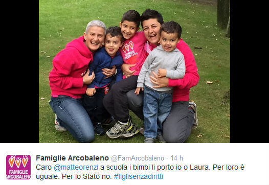 #FIGLISENZADIRITTI: la campagna di Famiglie Arcobaleno