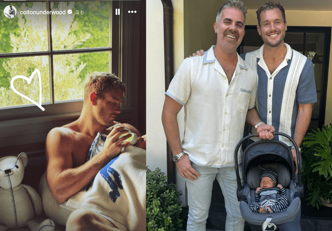 Colton Underwood e suo marito sono diventati papà di Bishop, le tenere foto social - Colton Underwood con il figlio Bishop - Gay.it