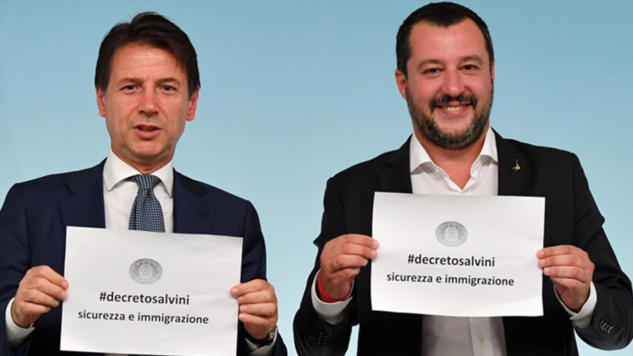 Giuseppe Conte Matteo Salvini Decreto sicurezza immigrazione