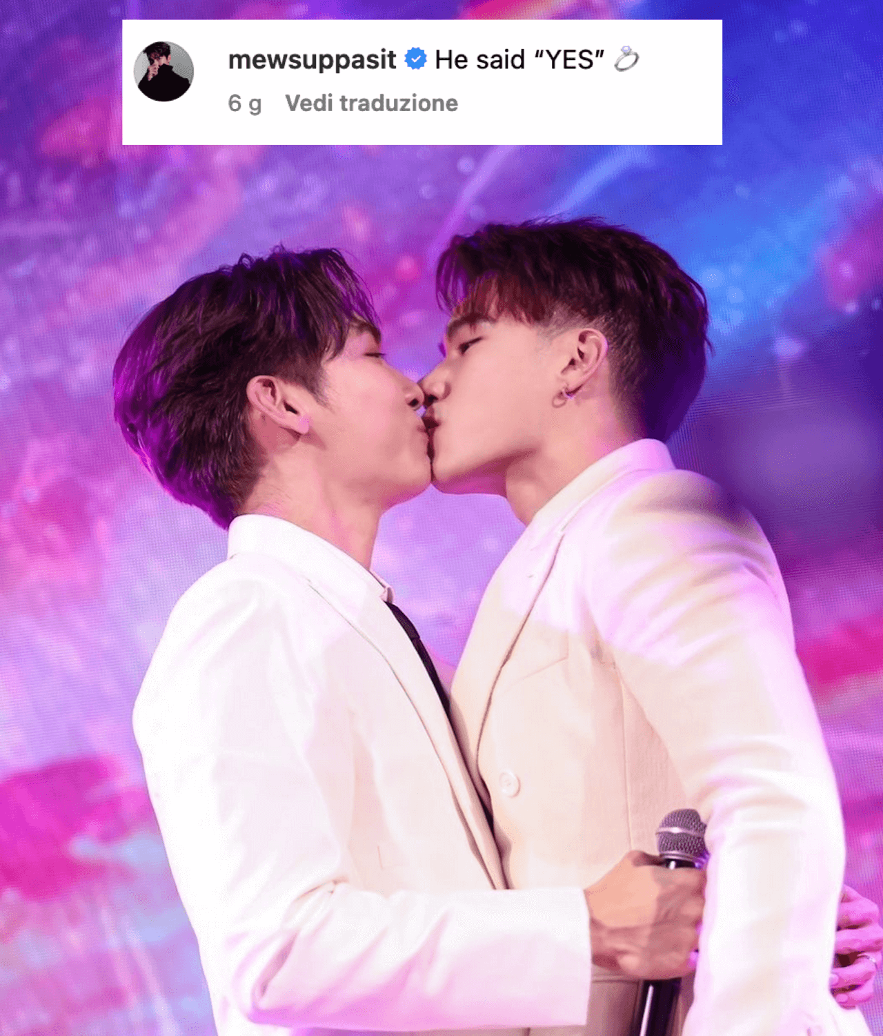 Thailandia, due attori annunciano il fidanzamento in conferenza stampa e i fan impazziscono (VIDEO) - Mew Suppasit - Gay.it