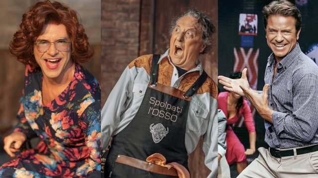 Tootsie, Paolo Conticini è Dorothy Michaels a teatro. Le prime immagini ufficiali del musical - Paolo Conticini ed Enzo Iacchetti in Tootsie - Gay.it