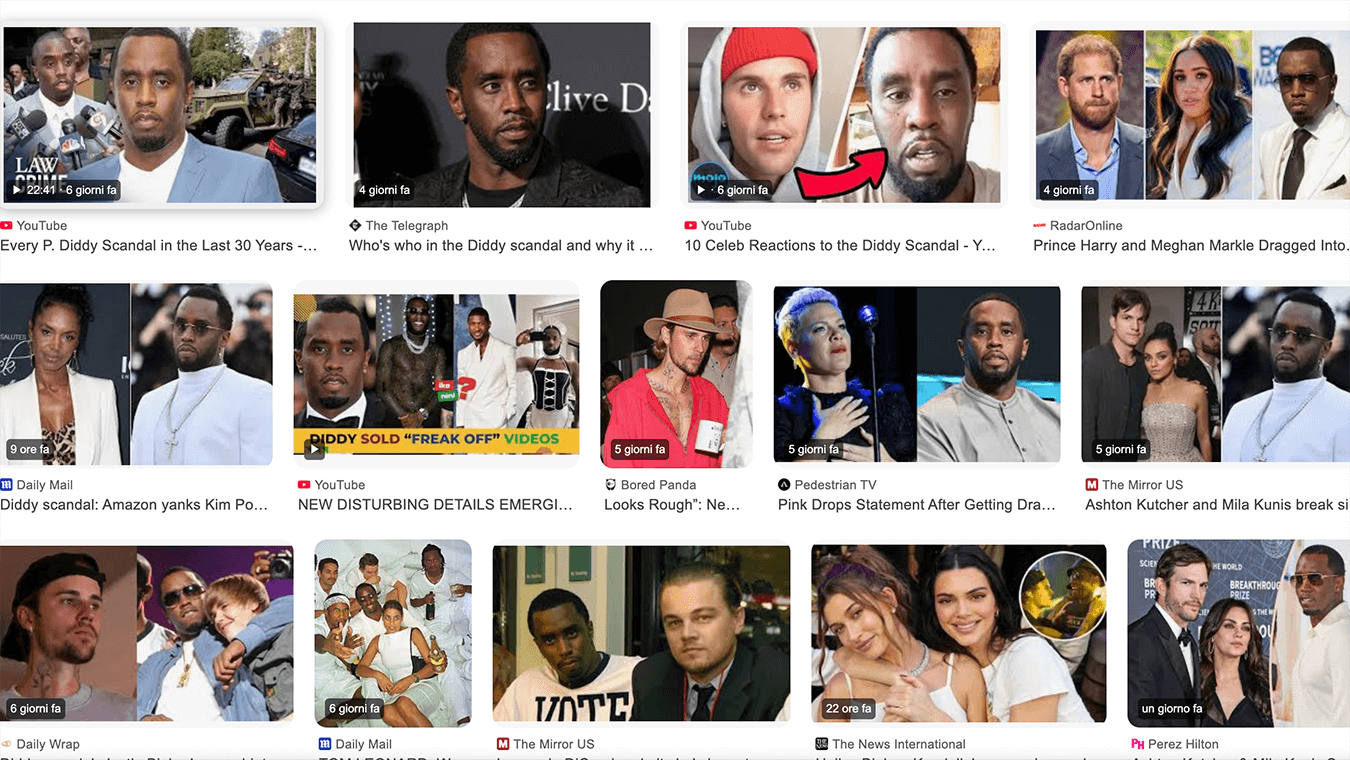 Scandalo Diddy - 120 persone accusano Sean Combs