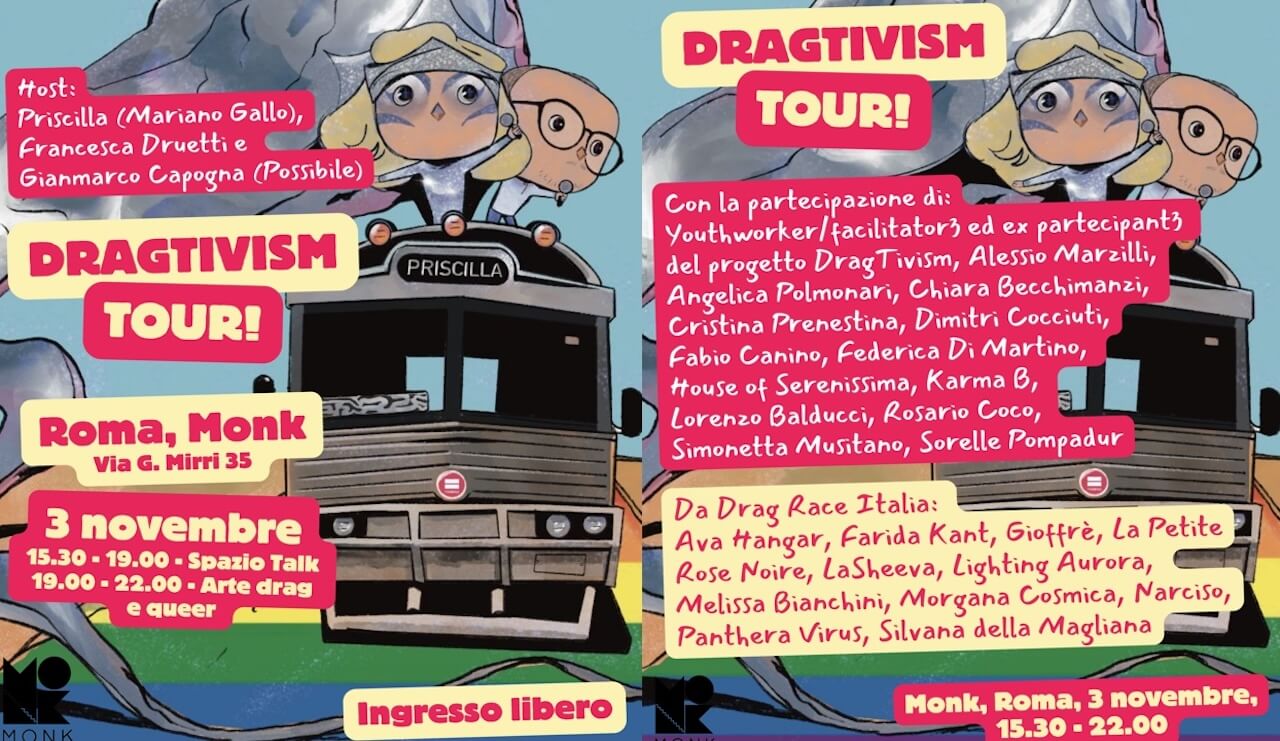 DragTivism Tour Italia, 1a tappa a Roma a ingresso libero. Ecco dove, quando e i tanti ospiti - dragtivism 2024 - Gay.it