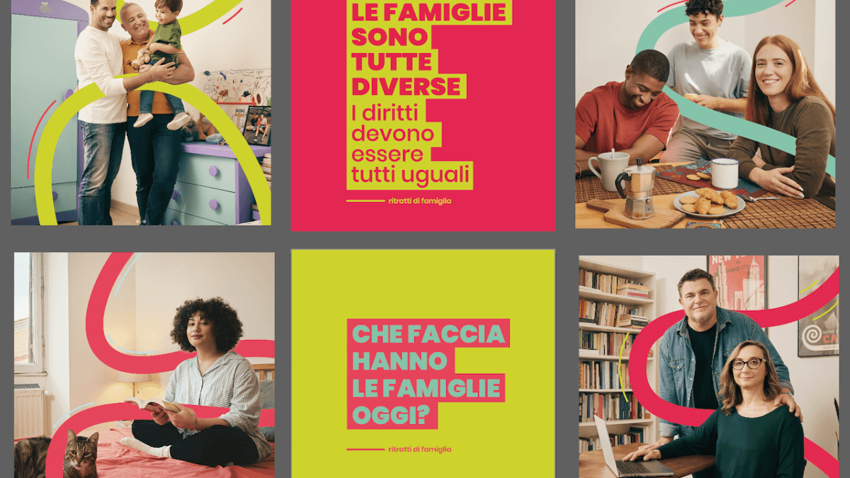 Le famiglie sono tutte diverse, i diritti devono essere tutti uguali. Via alla campagna nazionale - Campagna Ritrattindi famiglia - Gay.it
