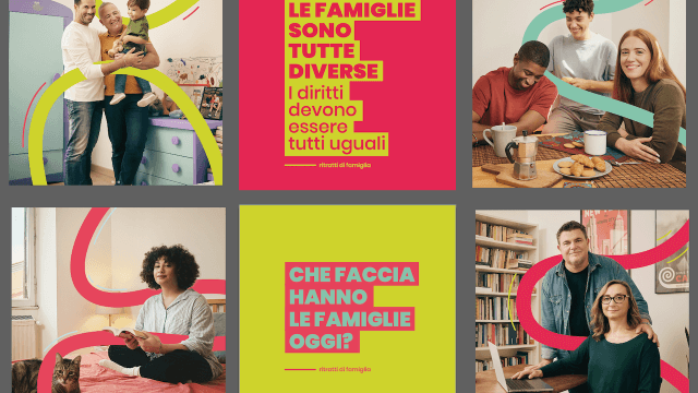 Le famiglie sono tutte diverse, i diritti devono essere tutti uguali. Via alla campagna nazionale - Campagna Ritrattindi famiglia - Gay.it