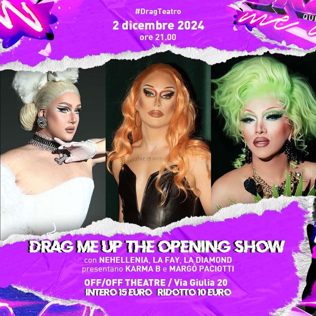 Drag Me Up Festival 2024, a Roma la 5a edizione del progetto di cultura queer contemporanea - Drag Me Up Art For Inclusion 4 - Gay.it
