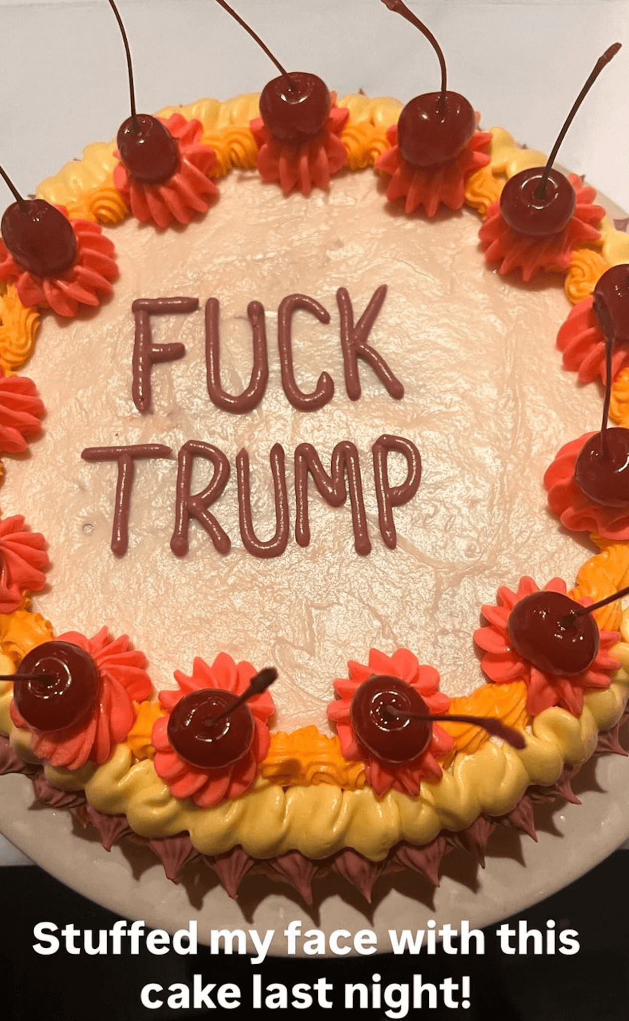 Furia Madonna: "Perché hanno votato un criminale, uno stupratore, un bigotto? Fanc*lo Trump!" - Madonna vs. Donald Trump la torta - Gay.it