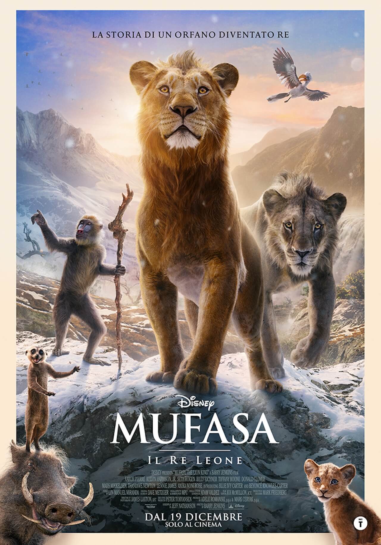 Mufasa: Il Re Leone, Elodie doppiatrice al fianco di Marco Mengoni ed Elisa - Mufasa il poster - Gay.it