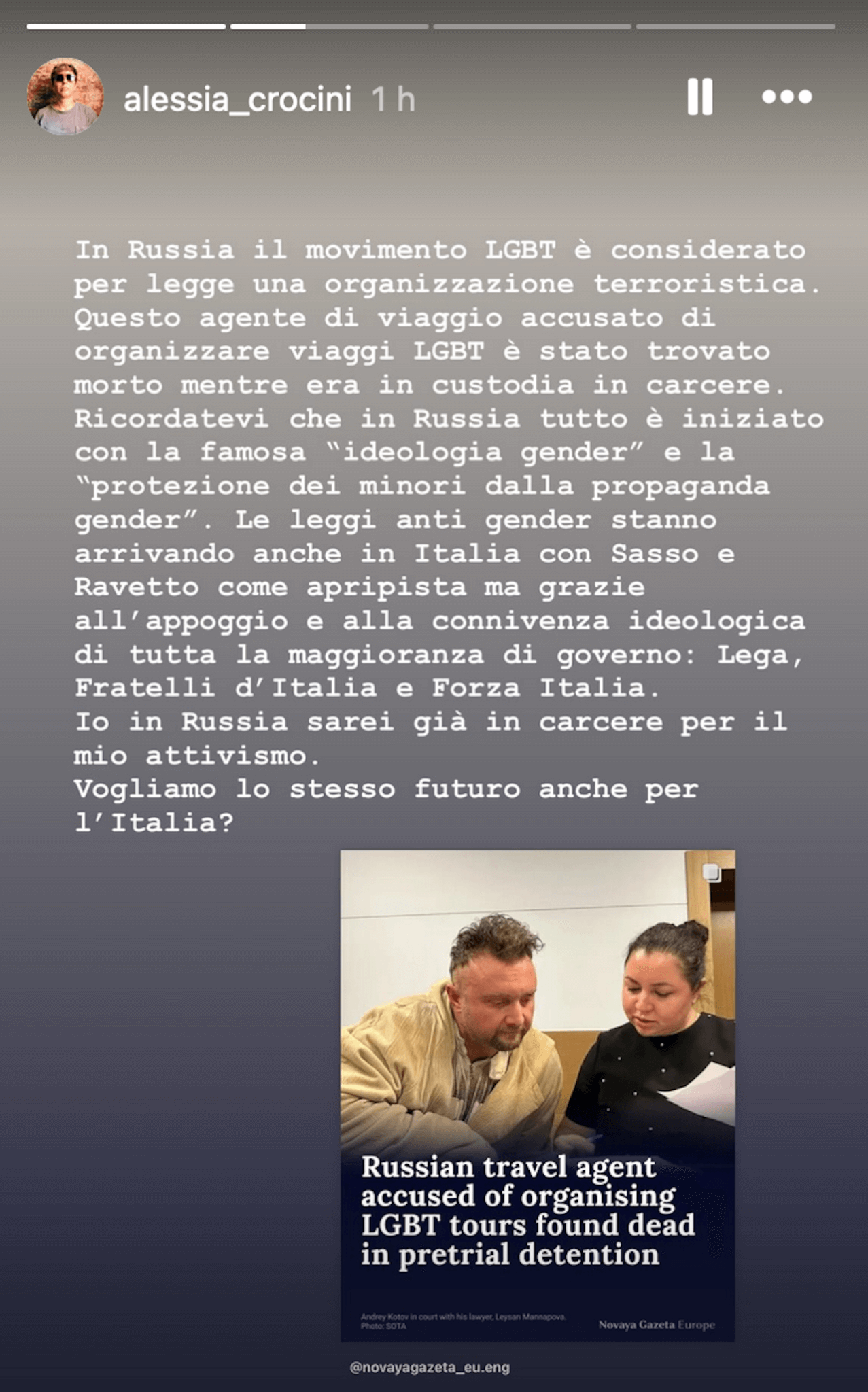 Russia, agente di viaggio accusato di organizzare tour LGBT arrestato e trovato morto in carcere - Alessia Crocini Russia - Gay.it