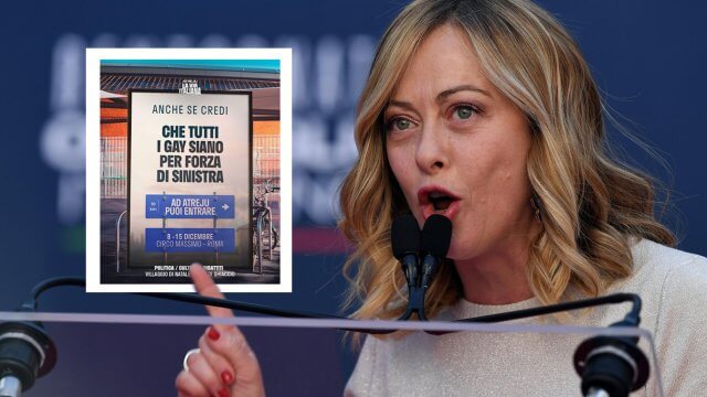 Atreju, un manifesto della festa di Fratelli d'Italia ironizza sui gay che non sono tutti di sinistra